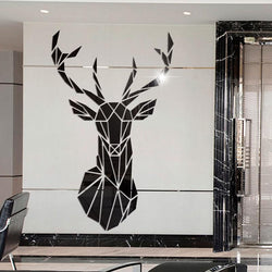 3D Mirror Wall Stickers Acrylic Sticker Big DIY Deer Decorative Mirror Wall Stickers For Kids Room Living Room Home Decor