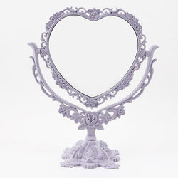 Desktop Makeup Mirror EU Style Rotatable Gothic Mirror Butterfly Rose Decor Beauty Tool Round Oval Heart Shape Makeup Mirror