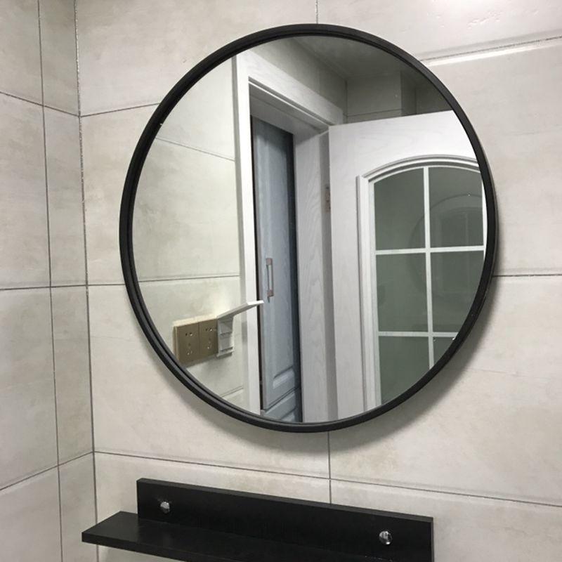 Nordic personality simple round wall mirror hotel bathroom decorative vanity mirror round makeup wall mirror ZP7191645