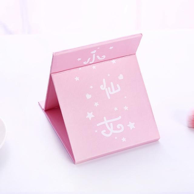 Hot Sale Desktop Princess Makeup Mirror Simple Rectangle Folding Mirror Compact Pocket Cartoon Dormitory Cosmetic Mirror