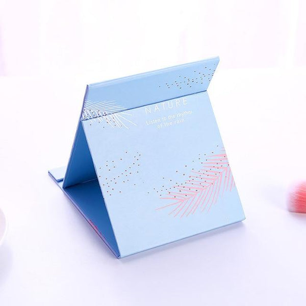 Hot Sale Desktop Princess Makeup Mirror Simple Rectangle Folding Mirror Compact Pocket Cartoon Dormitory Cosmetic Mirror