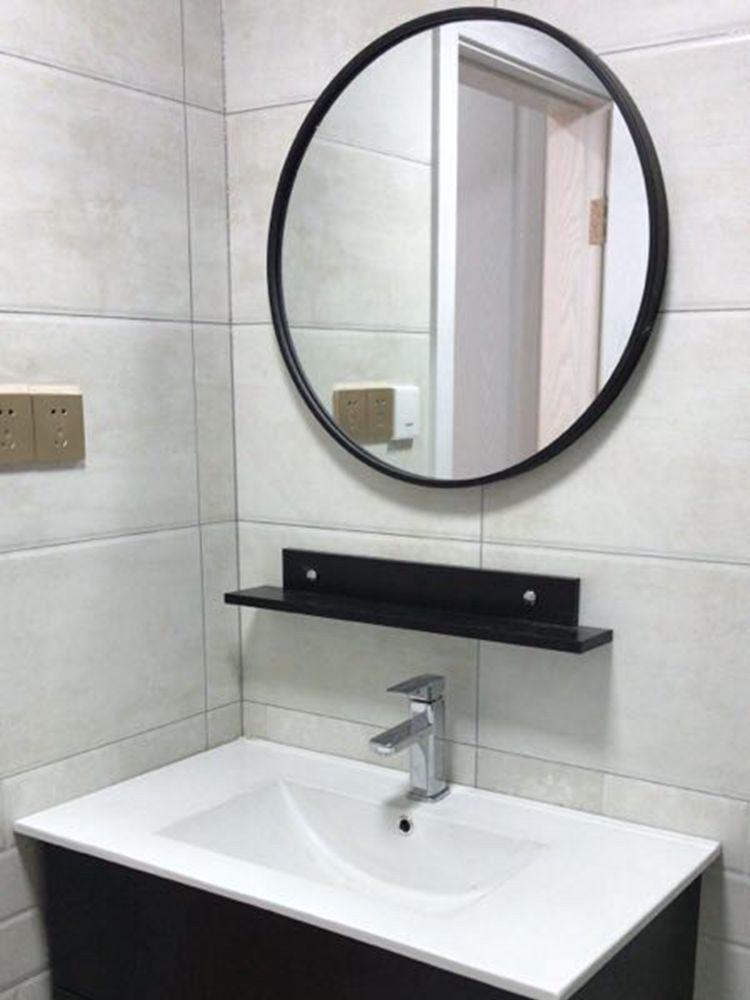 Nordic personality simple round wall mirror hotel bathroom decorative vanity mirror round makeup wall mirror ZP7191645