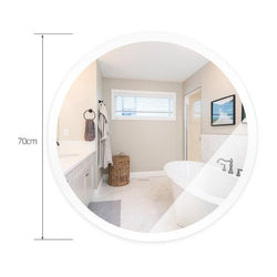 LED Illuminated Mirror Round Makeup Bathroom Mirror Vanity Cosmetic Eye Protected Wall Mounted Lighted Mirror