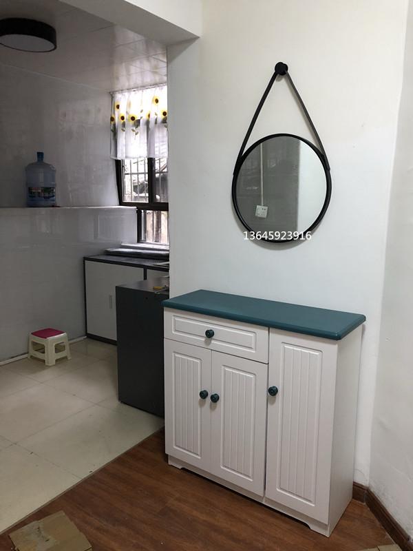 Iron Wall Hanging Personality Round Mirror Creative Bathroom Mirror Simple Fashion Bathroom Decoration Vanity Mirror ZSP12291