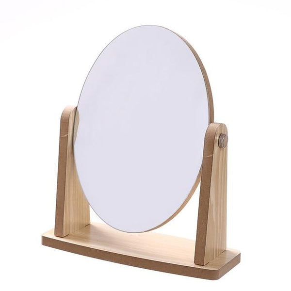 Wood stand Table Makeup Mirror Cosmetic Desktop Makeup MirrorS Beauty Dressing MirrorS Student Dormitory Book Mirror