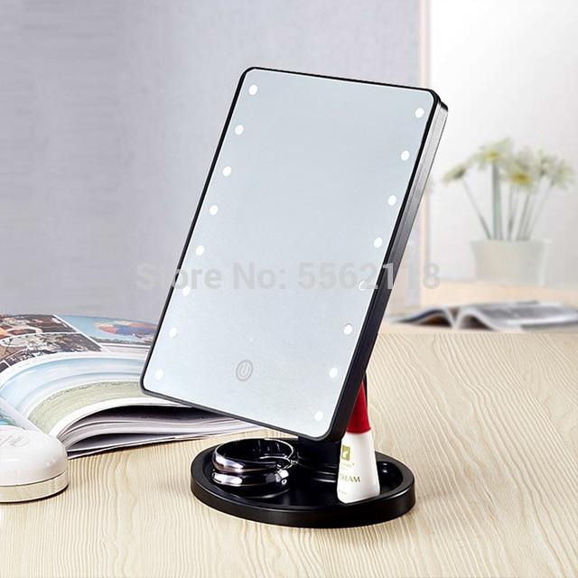 Illuminated Mirror LED Light 16/22 Lamp Makeup Mirror Light Touch Dimme Desktop Mirror LED Cosmetic Vanity 10X Magnifying Mirror