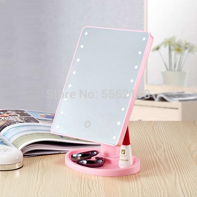 Illuminated Mirror LED Light 16/22 Lamp Makeup Mirror Light Touch Dimme Desktop Mirror LED Cosmetic Vanity 10X Magnifying Mirror