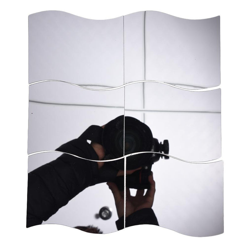 6Pcs/set DIY Waist Line 3D Mirror Sticker Modern Acrylic Wall Decor Room Decoration Wall Stickers For Kids Rooms Living Room