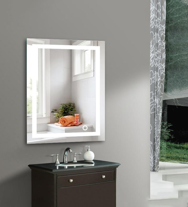 Wall Bathroom Lighted Mirror Wall Mount Makeup Mirror With Touch Button New For Home Hotel Bathroom Stylish