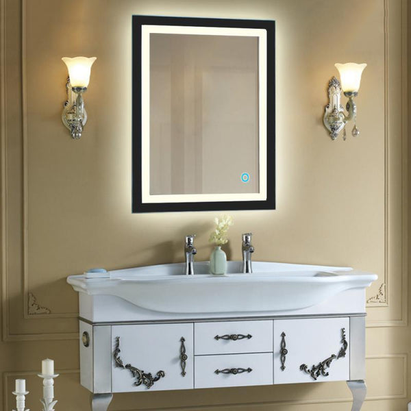 Wall Bathroom Lighted Mirror Wall Mount Makeup Mirror With Touch Button New For Home Hotel Bathroom Stylish