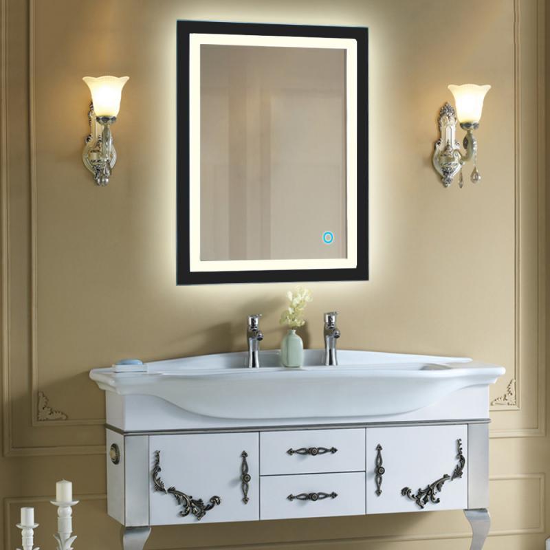 Wall Bathroom Lighted Mirror Wall Mount Makeup Mirror With Touch Button New For Home Hotel Bathroom Stylish