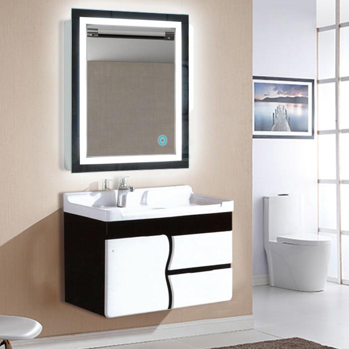 Wall Bathroom Lighted Mirror Wall Mount Makeup Mirror With Touch Button New For Home Hotel Bathroom Stylish