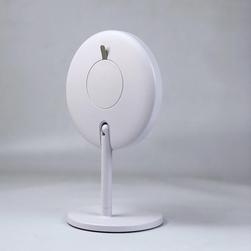 Desktop LED Vanity Makeup Mirror 6.7 Inch 3X Magnifying Three Adjustable 135 Rotation Beauty Mirrors Touch Screen USB Charging