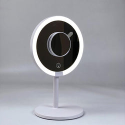 Desktop LED Vanity Makeup Mirror 6.7 Inch 3X Magnifying Three Adjustable 135 Rotation Beauty Mirrors Touch Screen USB Charging