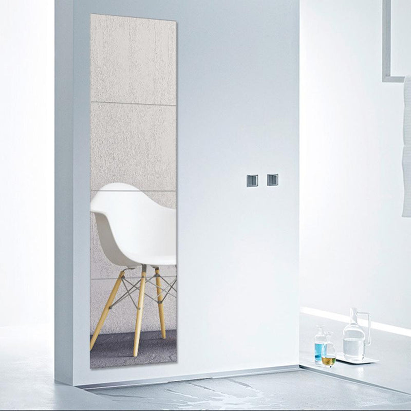 4Pcs 22*22cm Durable Removable Dressing Mirror Wall Stickers Full Length Mirror Living Room/Kids Bedroom For Home Decor
