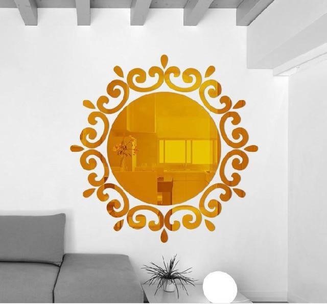 3D Wall Mirrors Sticker Home Decor bathroom Decorations DIY Removable Living-Room wall Decal Art Ornaments For Home Dropshiping