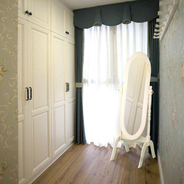 Wooden Floor Standing Mirror  Oval Dressing Mirror For Bedroom Living Room Home Decor hot