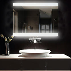 Bathroom LED Glowing Mirror Make-up Cosmetic Mirror Modern Touchable Intellegent Mirror Flameless Wall Mounted Mirror