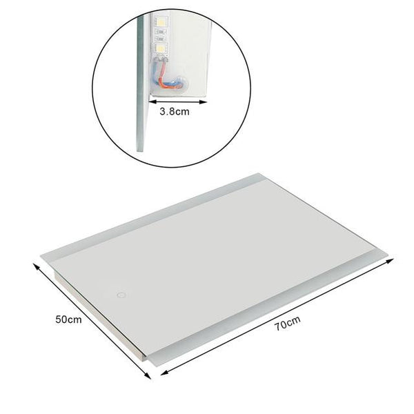 Bathroom LED Glowing Mirror Make-up Cosmetic Mirror Modern Touchable Intellegent Mirror Flameless Wall Mounted Mirror