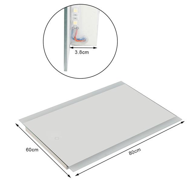 Bathroom LED Glowing Mirror Make-up Cosmetic Mirror Modern Touchable Intellegent Mirror Flameless Wall Mounted Mirror