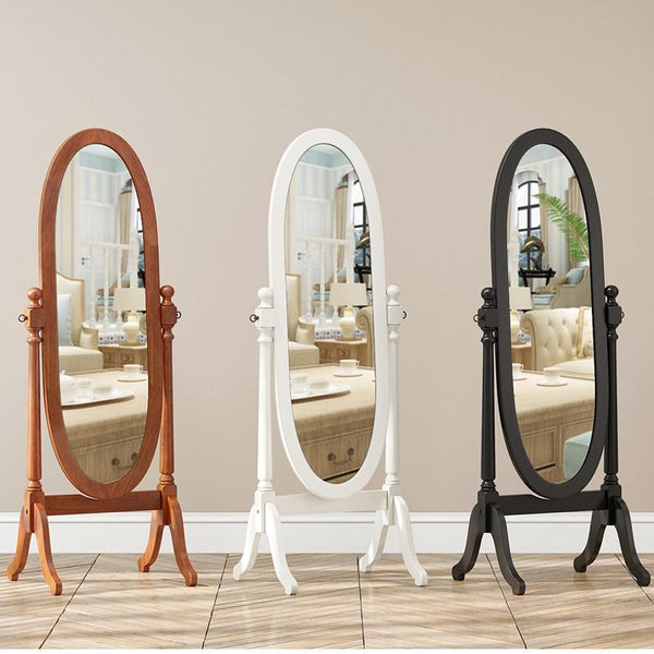 European style bedroom mirror full body floor vertical movable mirror living room princess carved decorative mirror wx8241420